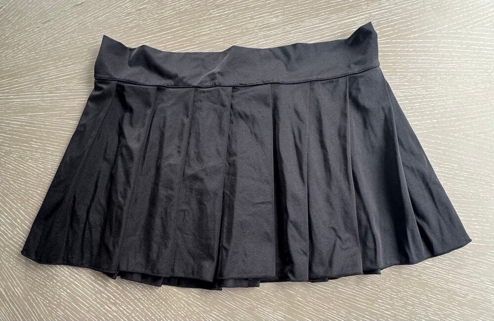 Made in USA Black Pleated Athletic Tennis Skirt Womens Plus Size 2X
